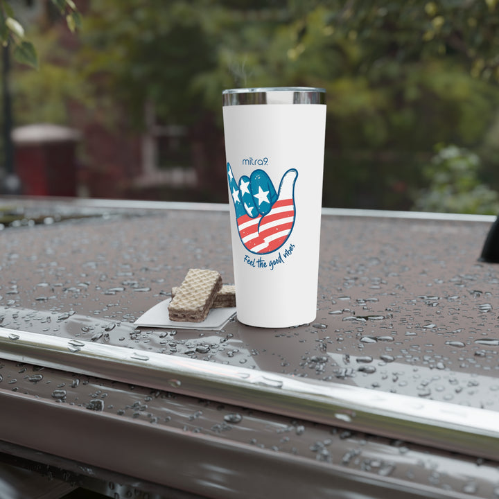 Feel The Good Vibes Copper Tumbler - Red, White, & Chill 2025 Edition