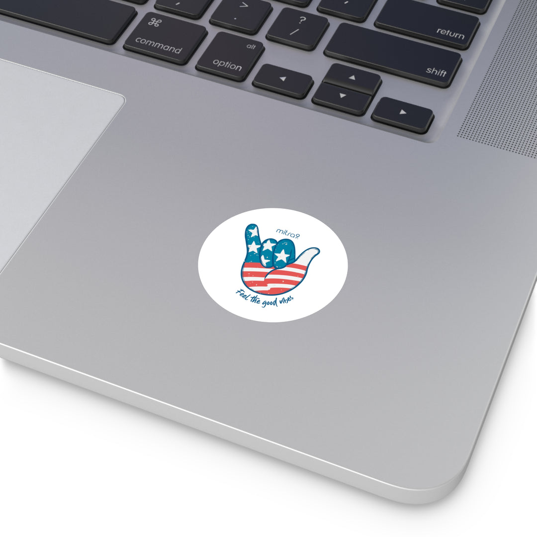 Live Free Round Sticker - Red, White, & Chill 2025 Edition