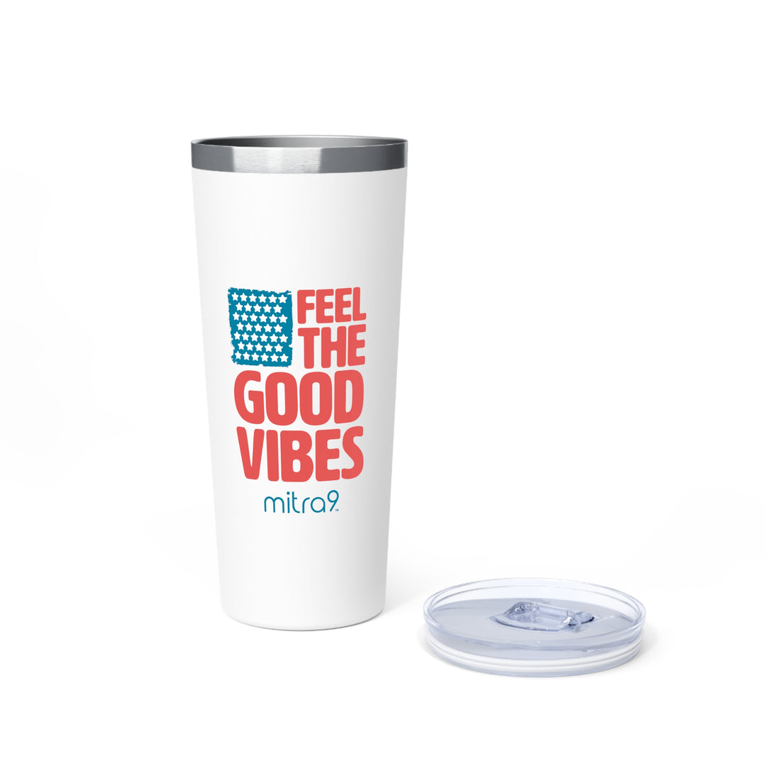 Feel The Good Vibes 4th of July Copper Tumbler - Red, White, & Chill 2025 Edition