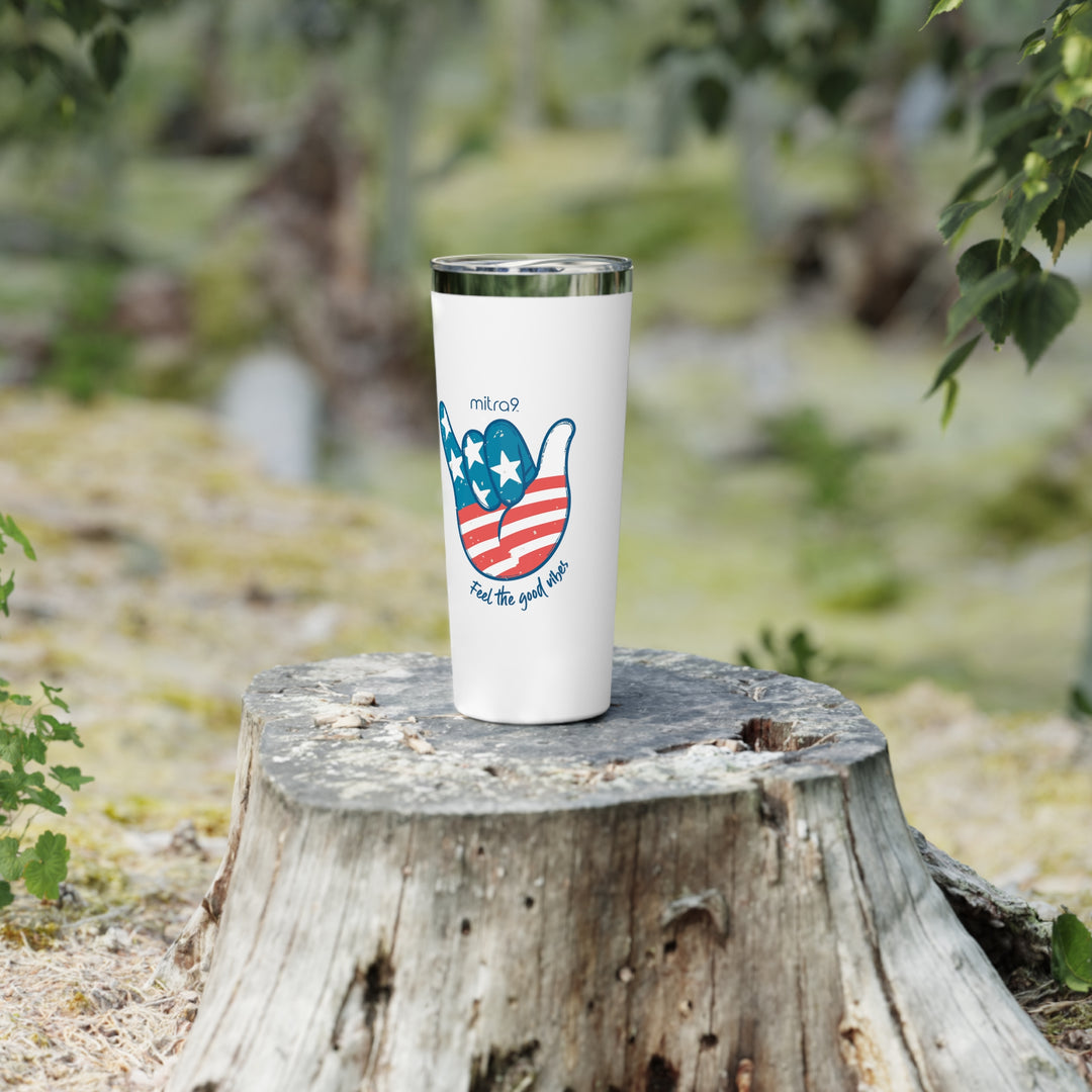 Feel The Good Vibes Copper Tumbler - Red, White, & Chill 2025 Edition
