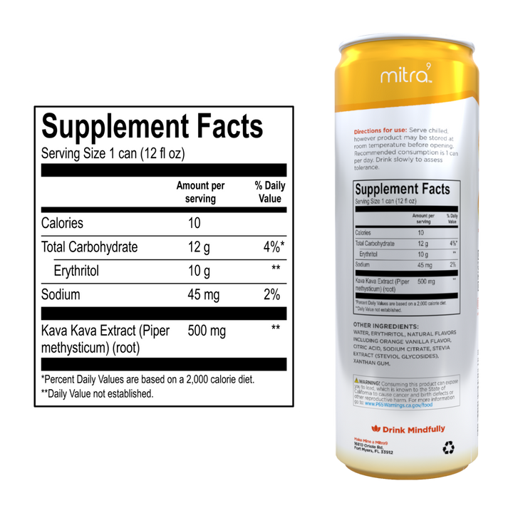 mitra9 kava cava orange dreamsicle supplement facts