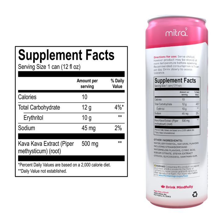 strawberry watermelon kava drink supplement facts